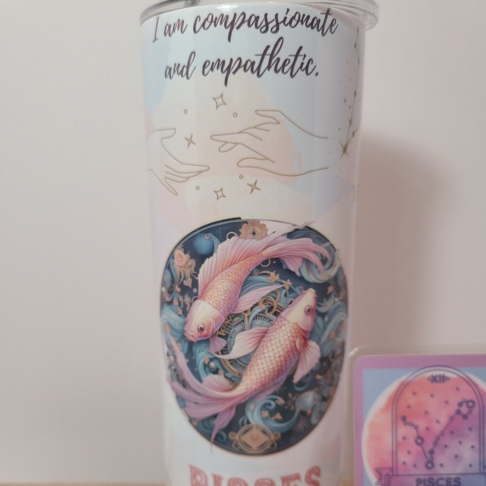 Pisces Zodiac Tumbler & Bookmark Bundle – The Crowing Hen - Picture 7 of 11